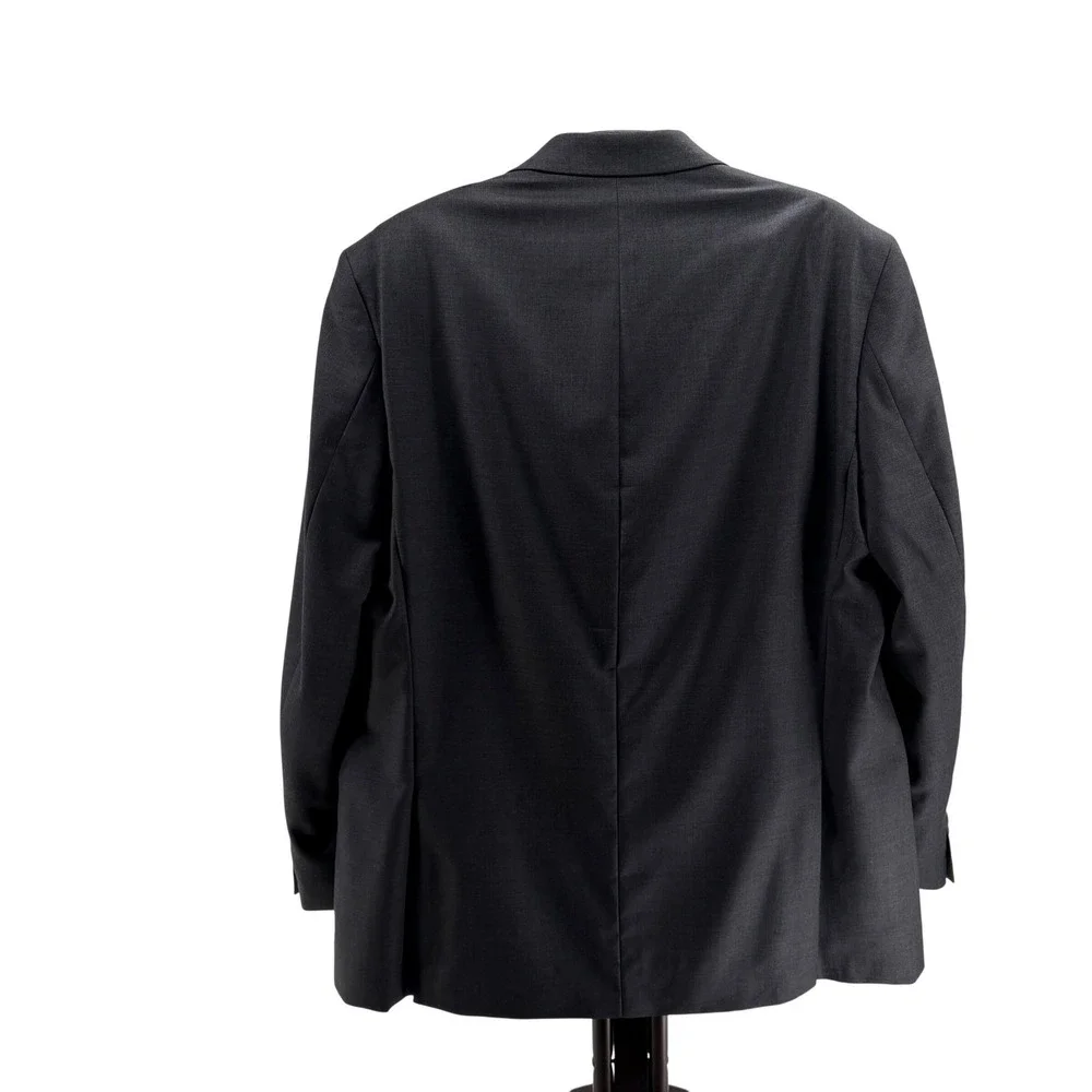 Lauren Ralph Lauren Mens 46L Charcoal Grey 100% Wool Two Button‎ Blazer Jacket